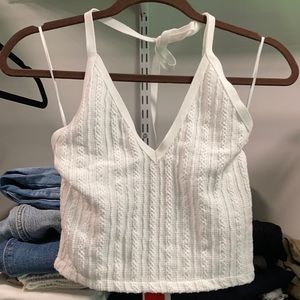 Brand new white knitted Zara halter crop top✨
